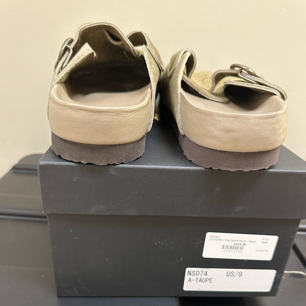 Needles clog sandal taupe